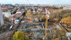 Plac budowy widziany z perspektywy lotu ptaka