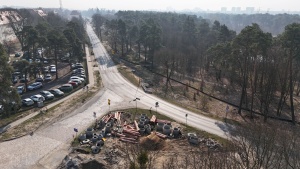 Skrzyżowanie ul. Podolańskiej, Golęcińskiej i Wojska Polskiego  - widok w kierunku ul. Dojazd