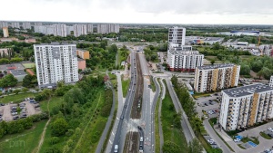Plac budowy widziany z drona