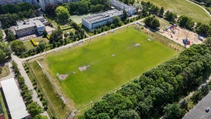 Boisko widziane z perspektywy drona