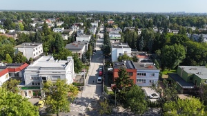 Plac budowy widziany z perspektywy drona