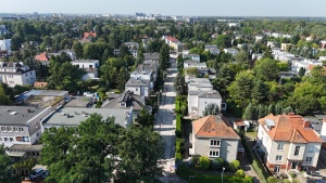 Ul. Radosna z lotu ptaka, fot. z 14 sierpnia