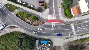 Droga rowerowa widziana z perspektywy lotu ptaka