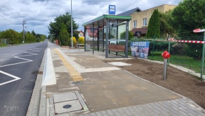 Widok na nowy przystanek autobusowy