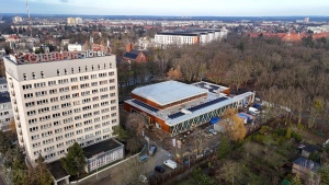 Plac budowy widziany z perspektywy lotu ptaka