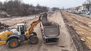 Ładowarka podczas prac