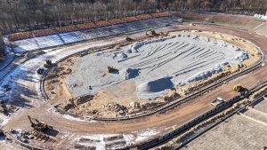 Plac budowy widziany z perspektywy lotu ptaka