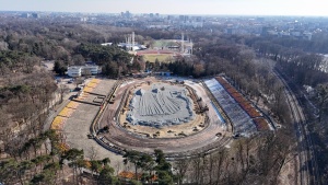 Plac budowy widziany z perspektywy lotu ptaka