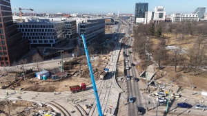 Plac budowy - widok w kierunku zachodnim