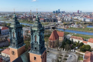 Plac budowy widziany z perspektywy lotu ptaka - widok w kierunku północnym