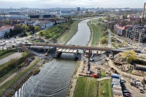 Plac budowy widziany z perspektywy lotu ptaka - widok w kierunku południowym