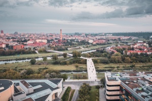 Wizualizacja mostów Berdychowskich - widok od strony Berdychowa