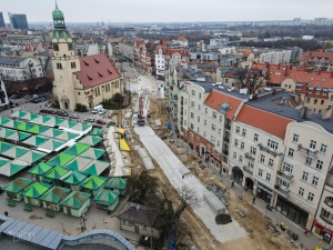 rynek Wildecki, kościół i budowa trasy tramwajowej