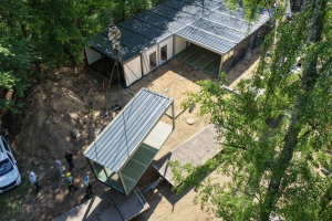 Budowa pawilonu na terenie Nowego Zoo