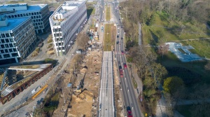 Plac budowy widziany z perspektywy lotu ptaka