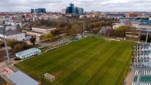 Kompleks sportowy przy ul. Droga Dębińska widziany z lotu ptaka