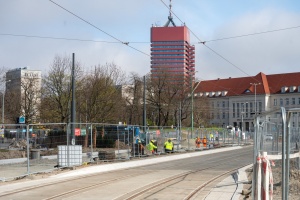 Przebudowane torowisko na węźle Wierzbięcice 