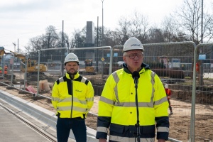 Konferencja prasowa na węźle Wierzbięcice 