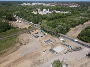 Plac budowy widziany z lotu ptaka