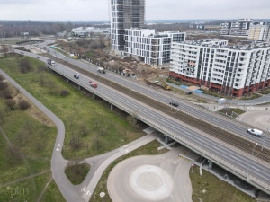Wiadukt w ciągu ul. Hetmańskiej z lotu ptaka