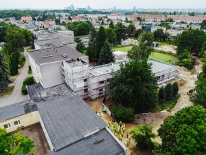 Budowa Branżowego Centrum Umiejętności z lotu ptaka, fot. UMP