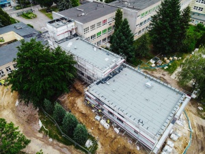 Budowa Branżowego Centrum Umiejętności z lotu ptaka, fot. UMP