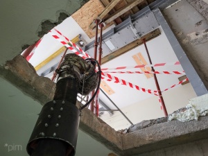 Prace budowlane podczas przebudowy SP 68