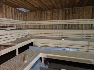 powstająca sauna w saunarium