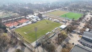 widok z lotu ptaka na kompleks sportowy przy ul. Droga Dębińska