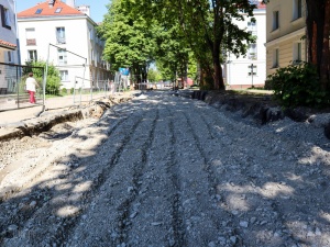 Ul. Żelazna w trakcie budowy
