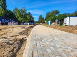 Prace budowlane na ul. Heleny Modrzejewskiej