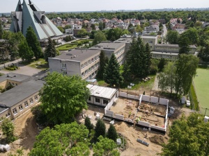 Prace podczas budowy branżowego centrum piekarstwa