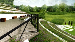 Poglądowa wizualizacja ogrodu miododajnego w parku Cytadela