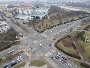 Rejon budowy przed rozpoczęciem prac - widok z drona