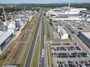 Ul. Warszawska z lotu ptaka 