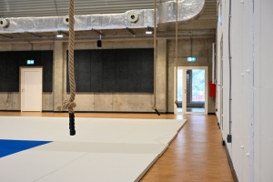 zbliżenie na liny w Hali Sportów Walki