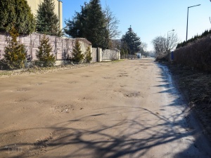 Ul. Kaczmarka przed budową drogi