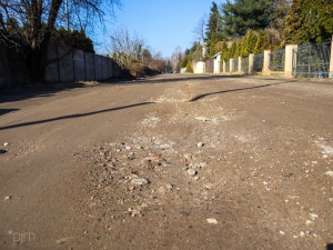 Ul. Kaczmarka przed budową drogi 