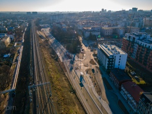 Ul. Św. Wawrzyńca po remoncie z lotu ptaka