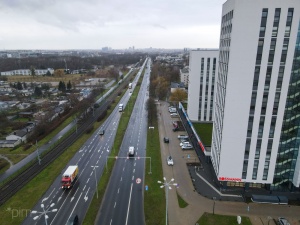 Ul. Warszawska przed pracami budowlanymi 