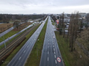 Ul. Warszawska przed pracami budowlanymi 