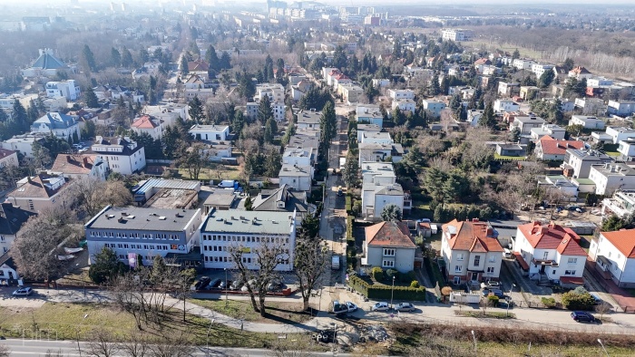 Ul. Radosna widziana z lotu ptaka 